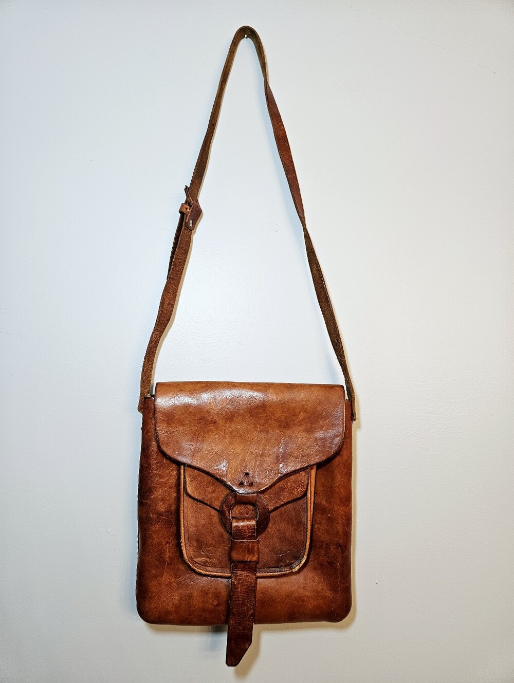 Handmade Conjac Leather Satchel Handmade Messenger Bag Purse